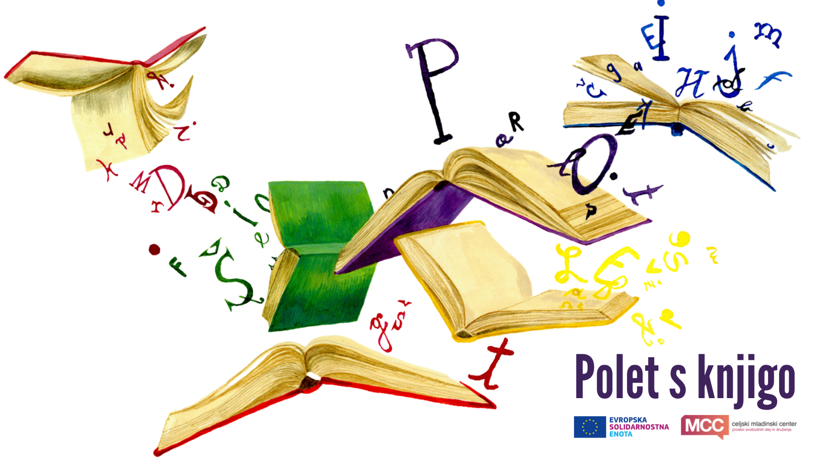 Banner projekta Polet s knjigo