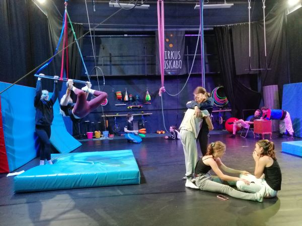 People trying gymnastics