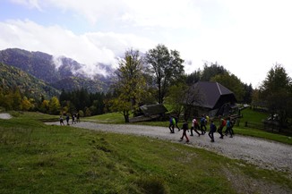 skupina mladih v naravi