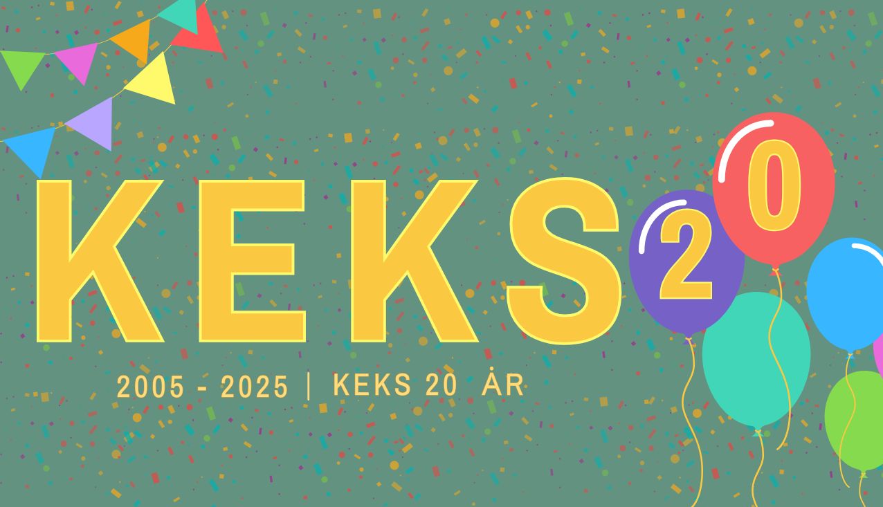 Grafika z baloni in številko 20, ki nakazuje 20 let delovanja