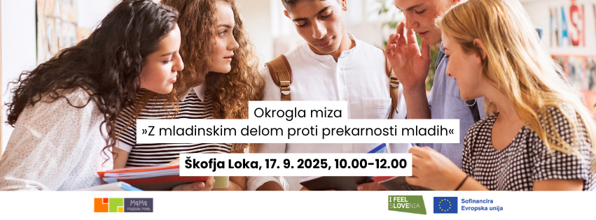 Okrogla miza o prekarnosti mladih v Škofji Loki.