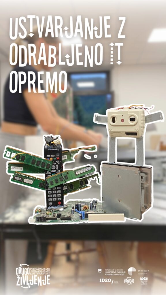 Utrinek z delavnice Ustvarjanje z odabljeno IT opremo