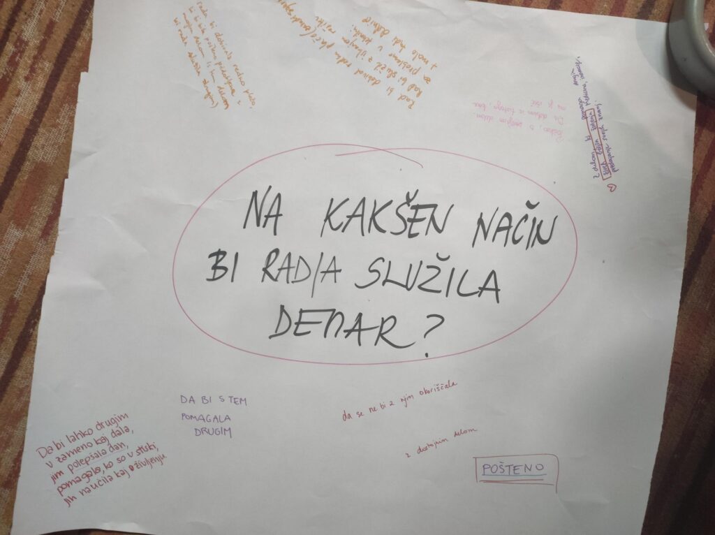 Na kakšen način bi rada služila denar