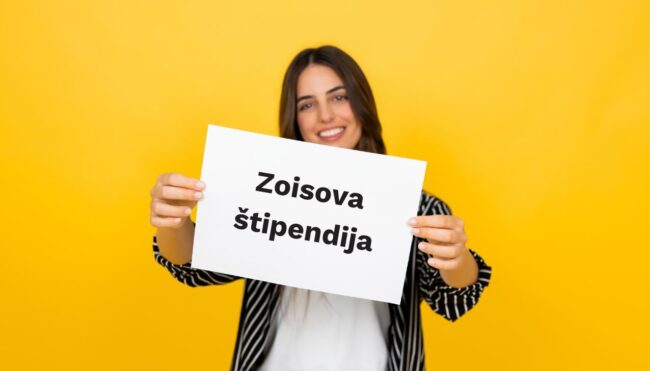 Slika z napisom: zoisova štipendija